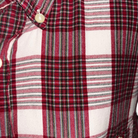 Tommy Jeans Men's L Large Button Down Shirt Long Sleeve Plaid Print Cotton - Picture 3 of 6